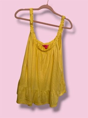 Lilly Pulitzer Sunny Yellow Ruffle-Hem Tank